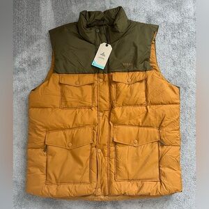 Prana Timber Trail Men’s Vest in Peat Colorblock Size XXL Down Vest Lightweight